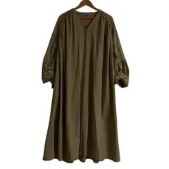 美品 ELIN エリン バックギャザー 長袖 ロング ワンピース サイズ36 ベージュ レディース 古着 中古 USEDのサムネイル