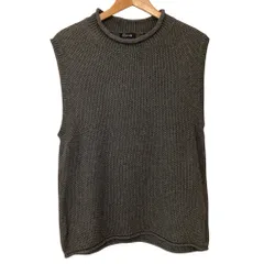 美品 PAPAS+ パパスプラス カシミヤブレンド ニットベスト サイズM グレー メンズ 古着 中古 USEDのサムネイル