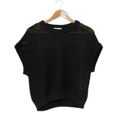 ADORE ミックスパターンニット ベスト ノースリーブ メッシュ2024SS