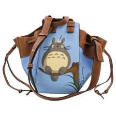 신품 같이 LOEWE 로에베×스튜디오 지브리 해먹 드로우 스트링 토토로 스몰 가방 A538Z95X04 블루 레이디스 헌옷 중고 USED