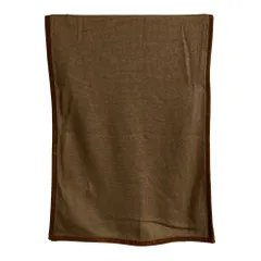 美品 RALPH LAUREN ラルフローレン カシミヤブレンド レザー パイピング ニット マフラー ベージュ レディース 古着 中古 USEDのサムネイル