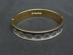 ■美品■ COACH コーチ ブレスレット バングル アクセサリー レディース ゴールド系×ブルー系 DN9263のサムネイル