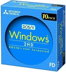 【未使用品】三菱ケミカルメディア 2HD フロッピーディスク 1.44MB×10枚入り 2HDV10ECのサムネイル