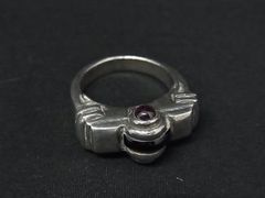 A&G　シルバーリング レッドストーン装飾 A&G シルバーリング レッドストーン装飾 - メルカリ