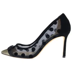 JIMMY CHOO (ジミーチュウ) ドロシー ポルカドット メッシュヒールパンプス グリッター ブラック #35 1/2のサムネイル