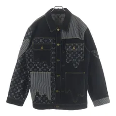 LOUIS VUITTON (ルイヴィトン) 22SS ×NIGO MONOGRAM CRAZY DENIM JACKET ニゴ モノグラム クレイジー ワークウエアデニムジャケット ブラック RM221M UZD HMA20Eのサムネイル