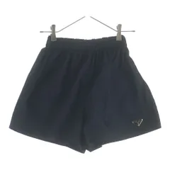 PRADA (プラダ) トライアングルロゴプレートナイロンショーツ レディース ブラック 22C757 S231 1WQ8のサムネイル