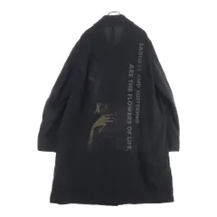 Yohji Yamamoto (ヨウジヤマモト) 25AW BALMACAAN COAT SADNESS AND SUFFERING ARE THE FLOWERS OF LIFE 悲しみと苦しみは 人生の花である ステンカラーコート HM-C17-111のサムネイル