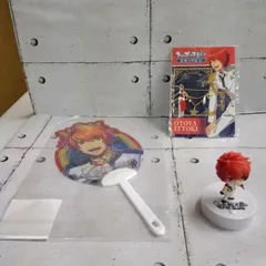 【TAKA121-56】◇ 一部未開封 ｢うたの☆プリンスさまっ♪ 一十木音也 クリアうちわ&スカーフピン&マジ Love 2000% ちびキャラ ミニフィギュア(台座付き) ｣ 3点セットのサムネイル