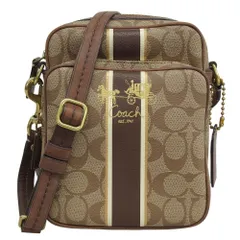 【本物保証】 コーチ COACH シグネチャー ショルダーバッグ 12579 PVC ブラウン 斜め掛けのサムネイル