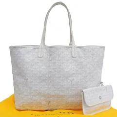 【本物保証】 布袋付 ゴヤール GOYARD サンルイPM トートバッグ PVC ホワイト 総柄 ヘリンボーンのサムネイル