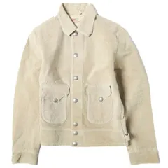 新品 RRL ダブルアールエル 26SS ラフアウトスエードジャケット MNRROTW16020197 / 782P05097001 S Vintage Ivory 革ジャン Double RL レザージャケット 定価349,800円 コンチョボタン アウターのサムネイル