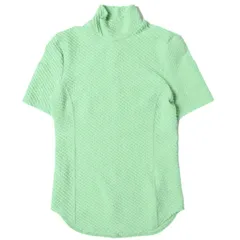 新品 Mame Kurogouchi マメクロゴウチ 25SS 日本製 Shirring Jersey Jacquard High Neck Top 天竺ジャガードハイネックトップス MM25SS-JS027 2 LIGHT GREEN Tシャツ カットソーのサムネイル