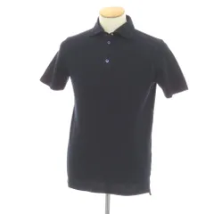 【中古】クルチアーニ CRUCIANI コットン 鹿の子 半袖ポロシャツ ネイビー【サイズ46】【メンズ】のサムネイル