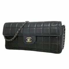 シャネル(Chanel) シャネル ショルダーバッグ チョコバー チェーンショルダー ラムスキン ブラック レディースのサムネイル