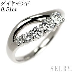 JG51☆高級 大粒ダイヤモンド0.57ct プラチナ リング - メルカリ
