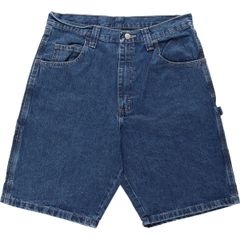 新品タグ付き ショット ツータック デニムハーフパンツ 綿 麻 混紡 W34 新品タグ付き ショット ツータック デニムハーフパンツ 綿 麻 混紡 W34