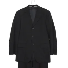 BURBERRY BLACK LABEL バーバリーブラックレーベル スーツ セットアップ 3B ノッチドラペル ジャケット ブレザー スラックス パンツ ストライプ柄 ブラック 36R メンズ 【中古】のサムネイル