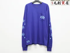 クロムハーツ CHROME HEARTS Lサイズ Blue star Long Sleeve Tee ブルー バックスター プリント 美品 Tシャツ カットソーのサムネイル
