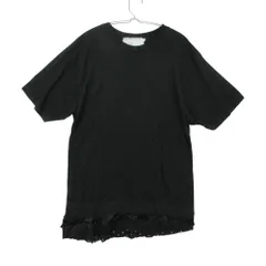 gomme ゴム 半袖Ｔシャツ レイヤード風 カットオフ 刺繍 クルーネック カットソー ブラック 2【M】 レディース 【中古】のサムネイル