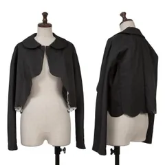 コムコム コムデギャルソンCOMME des GARCONS ドットライニングラウンドヘムジャケット 黒Sのサムネイル