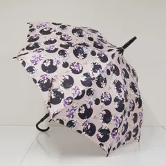 傘 ANNA SUI アナスイ パゴダ傘 USED品 パープル フラワー ドット 個性的 グラス骨 58cm S4157のサムネイル