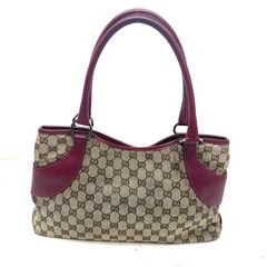 GUCCI グッチ GGキャンバス ミニボストンバッグ レッド000 0851 - メルカリ
