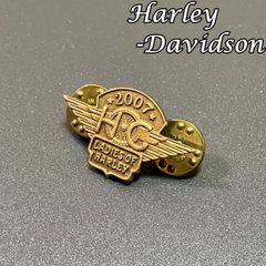 アメリカ ピンバッジ 輸入 ビンテージ 『 HOG 2007 レディースオブハーレー ウイング ホイール 』 メッセージ ヴィンテージ キャンペーン 当時物 ノベルティー ピン 缶バッチ ※ BAT3491