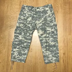 米国製 ユナイテッドアローズ メンズL クロップド カーゴパンツ デジカモ 迷彩 ロングパンツ ボトムス 裾コードあり ボタンフライ ミリタリー パンツ 古着のサムネイル