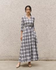 MUSE BY ROCHAS レリアン◆サイドリボンストライプワンピース MUSE BY ROCHAS レリアン ストライプワンピース サイドリボン13号