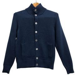 ザノーネ 44 CHOTO ケーブルニットカーディガン 美品 ネイビー - メルカリ