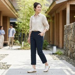 美品☆fog linen work×キナル×あっこたん シュッと！パンツ☆リネン