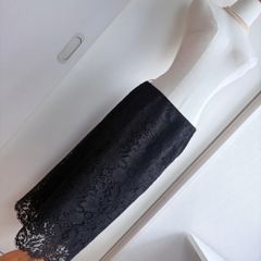 ERMANNO SCERVINO 100%silk裏地 フラワー 総レース スカート 42(L相当