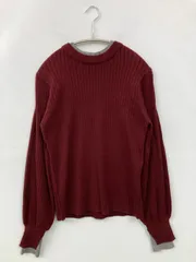 BONLECILL ボンルシール ニット/セーター M レッド ナイロン ニット 無地 ミドル丈 長袖 クルーネック(丸首) レディースのサムネイル