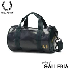 フレッドペリー ショルダーバッグ メンズ レディース 斜めがけバッグ FRED PERRY 斜めがけ 小さめ おしゃれ ブランド 大人 ボストン 2WAY 3L Classic Mini Barrel Bag L9256 NAVY×GRASSROOTSのサムネイル
