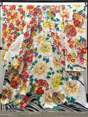 振袖 豪華 紅型調 鴛鴦 ちりめん 身丈168cm - メルカリ
