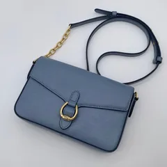 RALPH LAUREN ラルフローレン ショルダーバッグ カメラバッグ レザー 本革 サフィアーノ ライトブルー 水色のサムネイル
