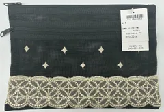【レア・新品未使用】近沢レース／ダブルファスナーポーチM（タグ付き）のサムネイル