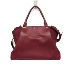 Cartier Cドゥ カルティエ SM 2WAYハンドバッグ レザー ボルドー