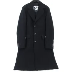 DIESEL ディーゼル チェスターコート W-COLBERT 袖ジップ ロングコート カットオフ ブラック 黒 50  99001218のサムネイル