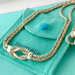 ティファニー 希少 センターノット ダブルロープ ネックレス P299fe