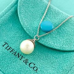 美品◇ティファニー ジーグフェルド パール ピアス SV925 8mm シルバー