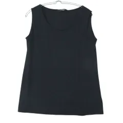 LEONARD レオナール タンクトップ カットソー ノースリーブ 無地 ストレート ワイルドショルダー ネイビー M【M】 レディース 【中古】のサムネイル