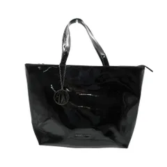 ARMANI EXCHANGE アルマーニエクスチェンジ トートバッグ ロゴ エナメル 肩掛け ショルダー A4可 ブラック メンズ レディース 【中古】のサムネイル