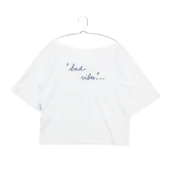 agnes b. アニエスベー 半袖Ｔシャツ プリント オーガニック コットン ボートネック 5分袖 ホワイト 1【S】 レディース 【中古】のサムネイル