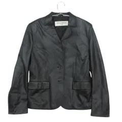 BALMAIN バルマン テーラードジャケット ラムレザー 2B ロゴ総柄裏地 ブラック 11【L】 レディース 【中古】のサムネイル