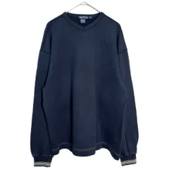 90年代 NAUTICA ノーティカ Vネック スウェット ネイビー(メンズ L)中古 古着 Y4543のサムネイル
