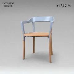 MAGIS マジス STEELWOOD CHAIR スチールウッド チェア ダイニング ビーチ材 ロナン・ブルレック 定価12万のサムネイル