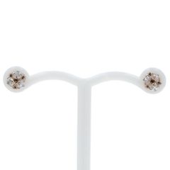 K14WG ホワイトゴールド ピアス ダイヤモンド 0.37ct/0.37ct 7粒