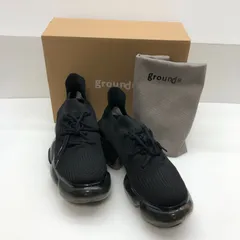 【箱あり/袋付き】grounds スニーカー 28cm MOOPIE ブラック 靴 グラウンズ SGKY26-2439のサムネイル